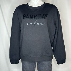 Miken Flow Black 'Game Day Vibes' Graphic Sweatshirt, Large